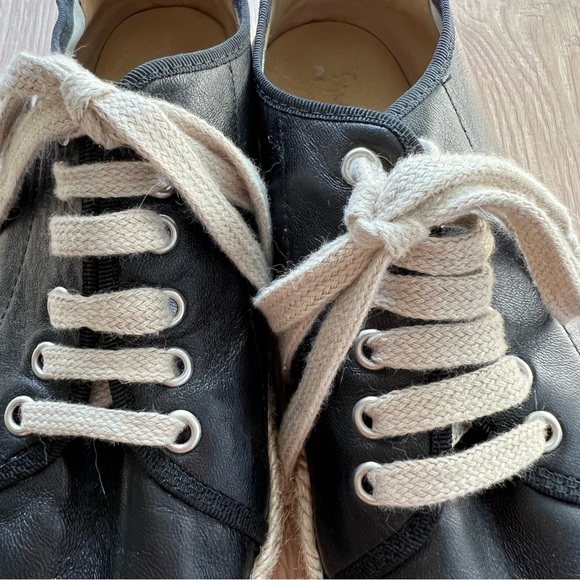 Black Platform Leather Sneakers - Picture 6 of 9